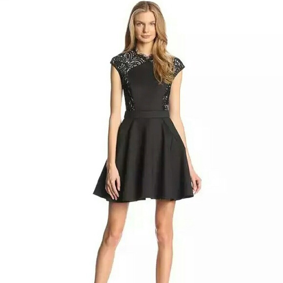 Ted Baker Dresses & Skirts - NWT Ted Baker Black Lace Panel Cocktail Dress Sz 0